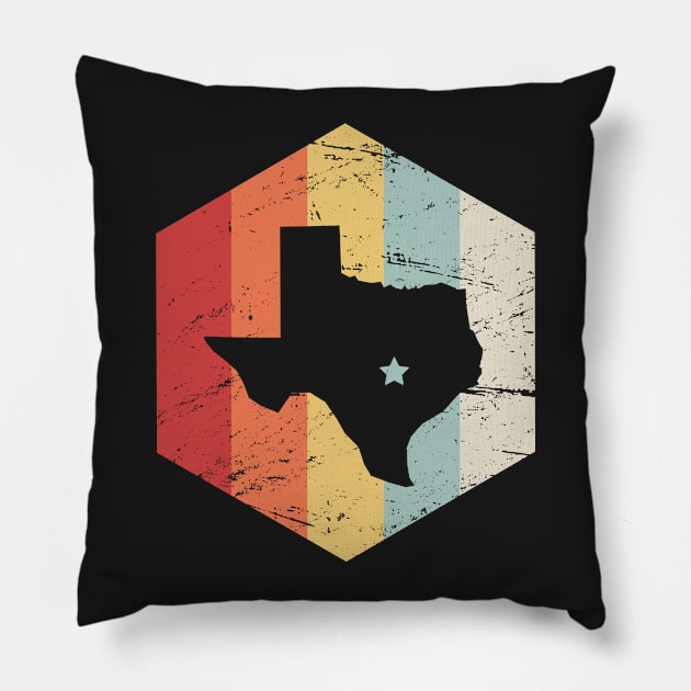 Retro Austin Texas Pillow by MeatMan