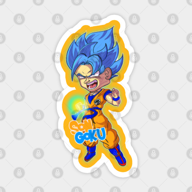 Chibi Goku Blue Dragon Ball Super Broly T Shirt Front And Back