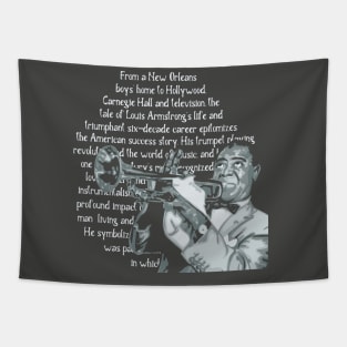 Louis Armstrong Portrait And Quote Tapestry