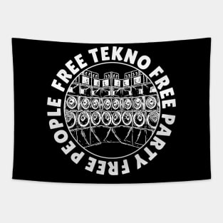 Free Tekno Free People Free Party - Soundsystem Tapestry