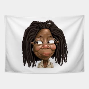 WHOOPI GOLDBERG - funny caricature Tapestry