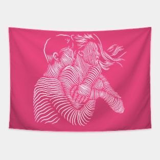 silhouette in love Tapestry