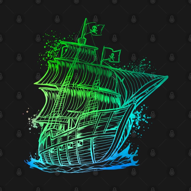 Colourful pirate ship by Modern Medieval Design