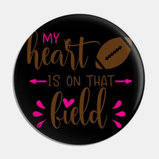 My heart is on that field black Pin