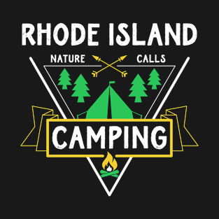 Rhode Island USA Camping Outdoors Nature Adventure T-Shirt