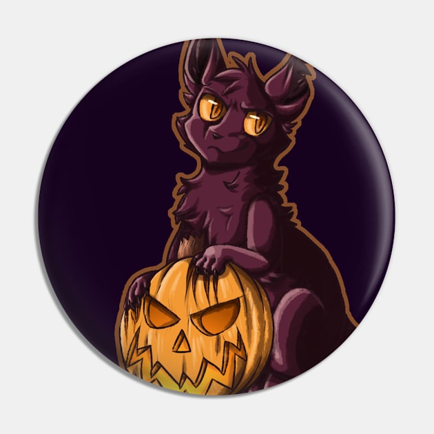 Pumpkin cat Pin by Zorveechu