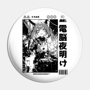 Cyberpunk Anime Cyborg Girl Japan Streetwear Japanese Manga Aesthetic Pin