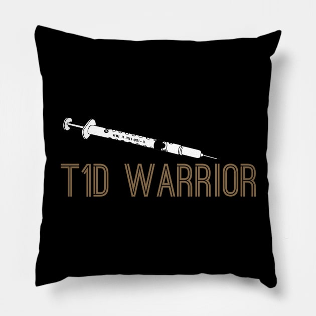 T1D warrior Pillow by areyoutypeone