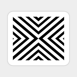 Abstract triangles geometric pattern - black and white. Magnet