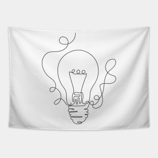 Continuous Line Lightbulb Tapestry