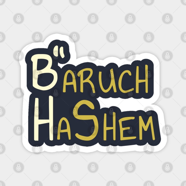 B'' H - Baruch HaShem Magnet by Thank HaShem