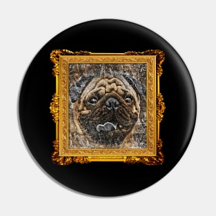 Pug loves painting Pin