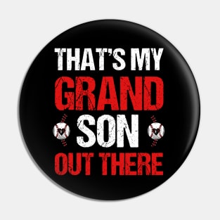 Women's Baseball Grandma That's My Grandsons Out There baseball mom, mama,mother Pin