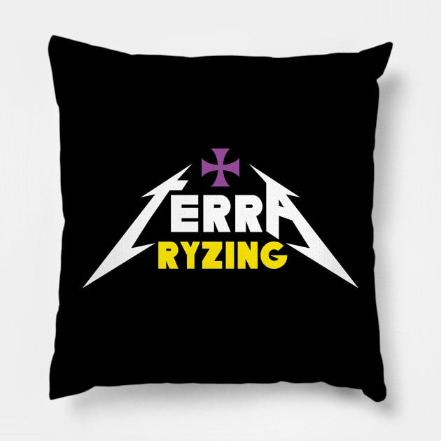 Terra Ryzing Metal Pillow by Mark Out Market