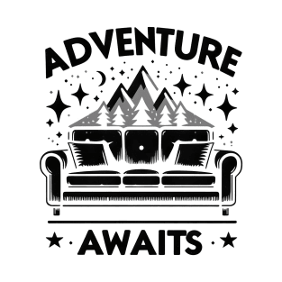 Adventure Awaits 3 Black Text T-Shirt