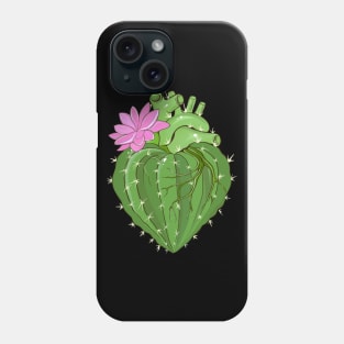 Cactus shape Heart and succulent plant flower, Prickly Heart, succulent lover, Plant lover Phone Case