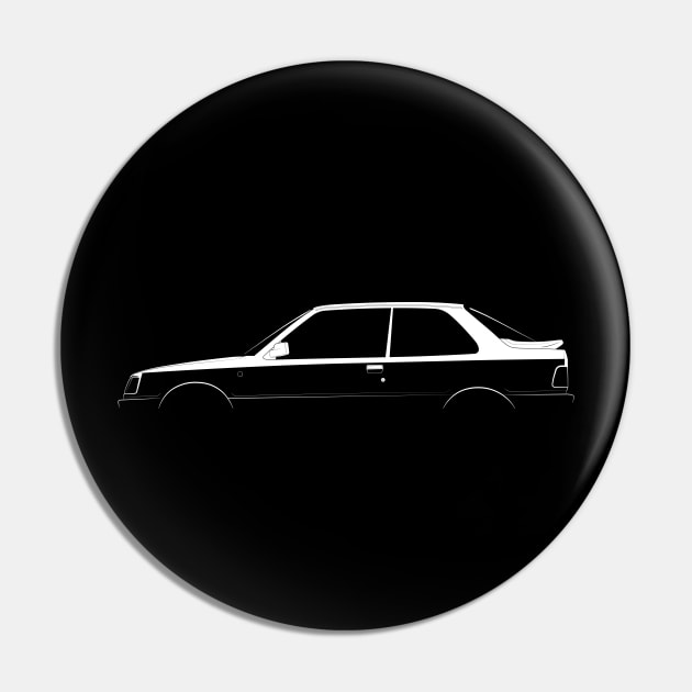 Peugeot 309 GTi Silhouette Pin by Car-Silhouettes