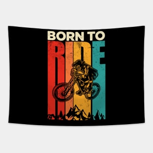 Born To Mountain Bike Tapestry