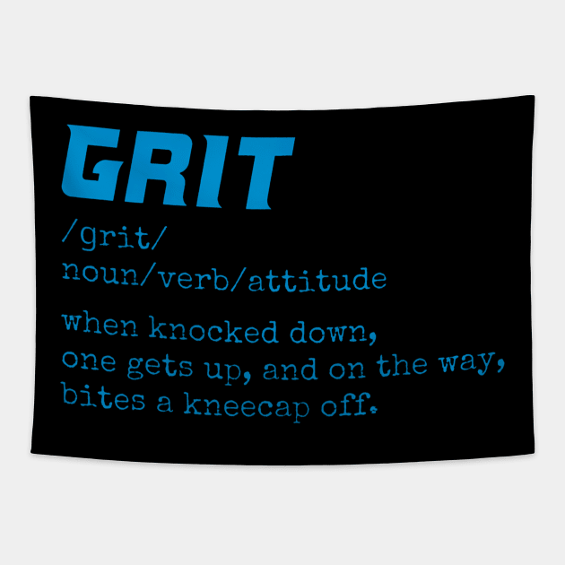 Grit Lions Definition  Funny Detroit City Tapestry by Namatustee