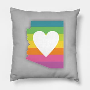 Arizona Rainbow Heart Pillow