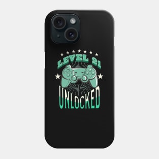 level 21 unlocked, funny gamer Phone Case