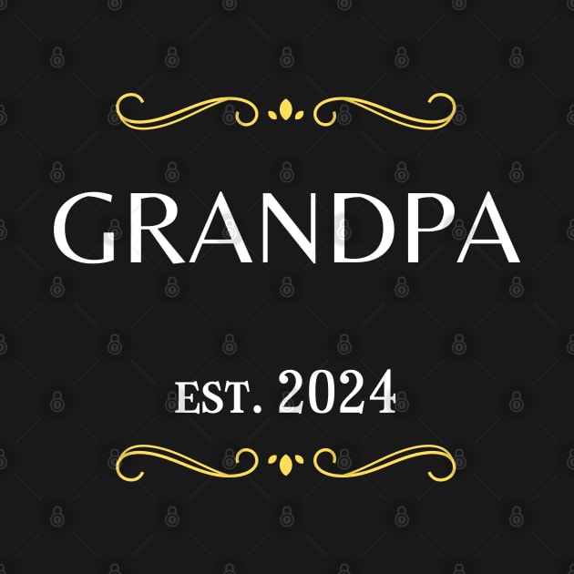 grandpa to be - grandpa est 2024 by vaporgraphic