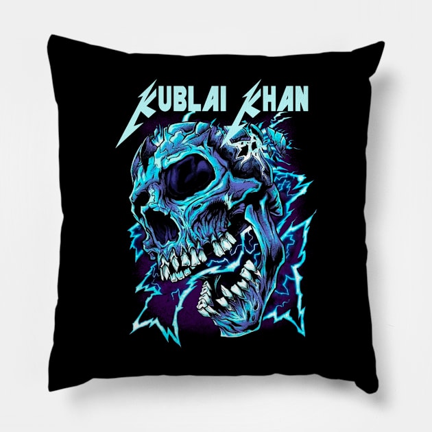 KUBLAI KHAN VTG Pillow by rdsgnnn