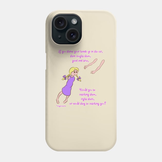 Throw your hands up - lighter complexion, lila dress Phone Case by robgprice