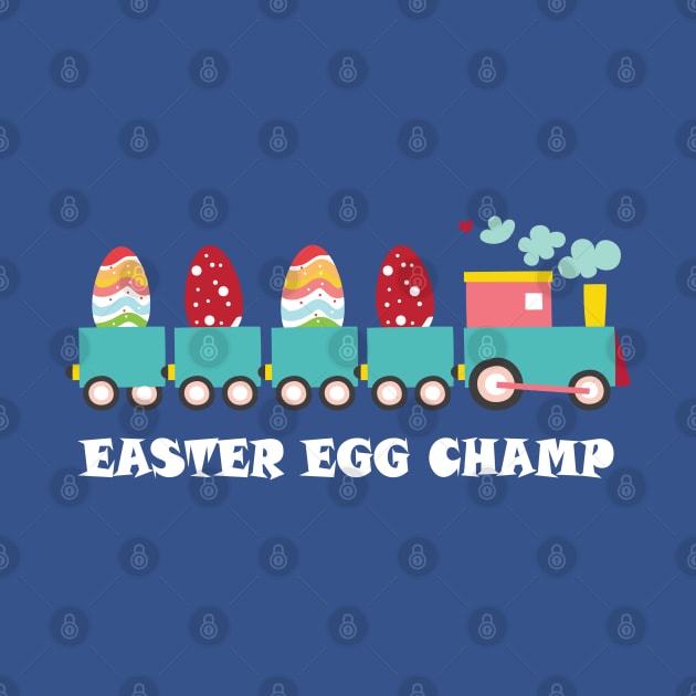 Easter Egg Champ Shirt Colorful Train Easter Egg by amitsurti