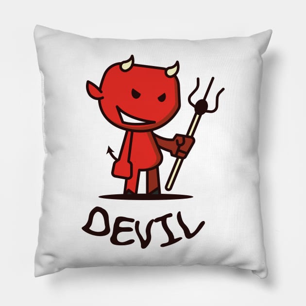 Halloween Devil Pillow by attire zone