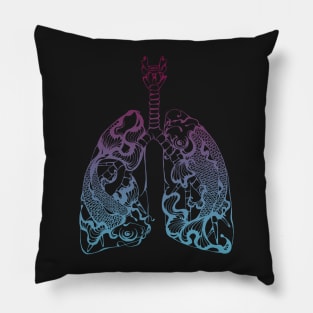 Drowning Lungs (Colored) Pillow