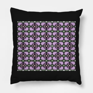 Abstract pattern - floral purple and green. Pillow