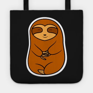 Happy Cozy Brown Sloth Bear Tote