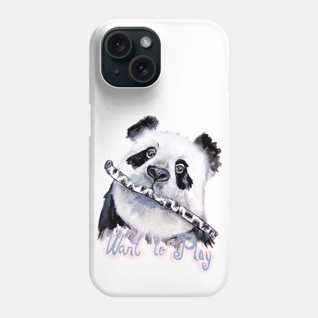 Panda Play Phone Case by msmart