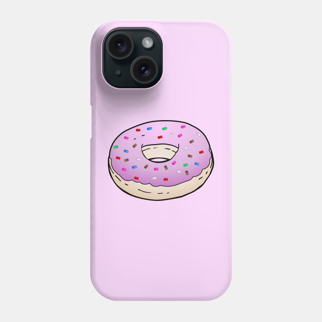 Donut Light Purple Glaze Sprinkles Phone Case by Restarter