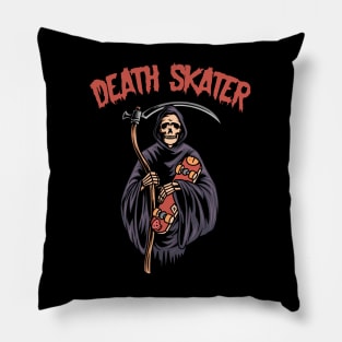 Death Skater Skate Or Die Scary Halloween Pillow