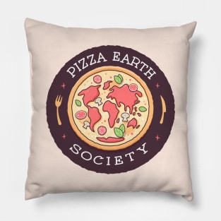 Pizza Earth Society Pillow