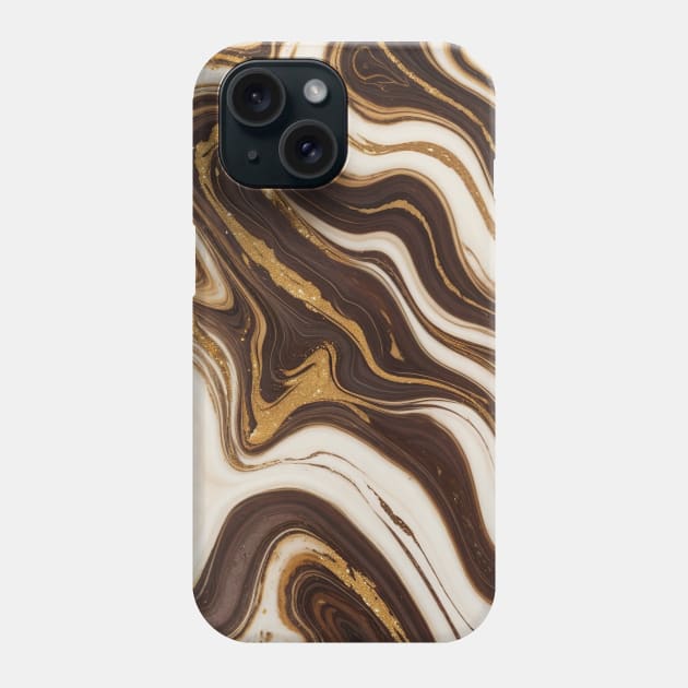 Brown marble gradient Phone Case by fleurdesignart