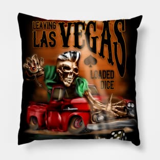 Psychobilly Leaving Las Vegas Pillow