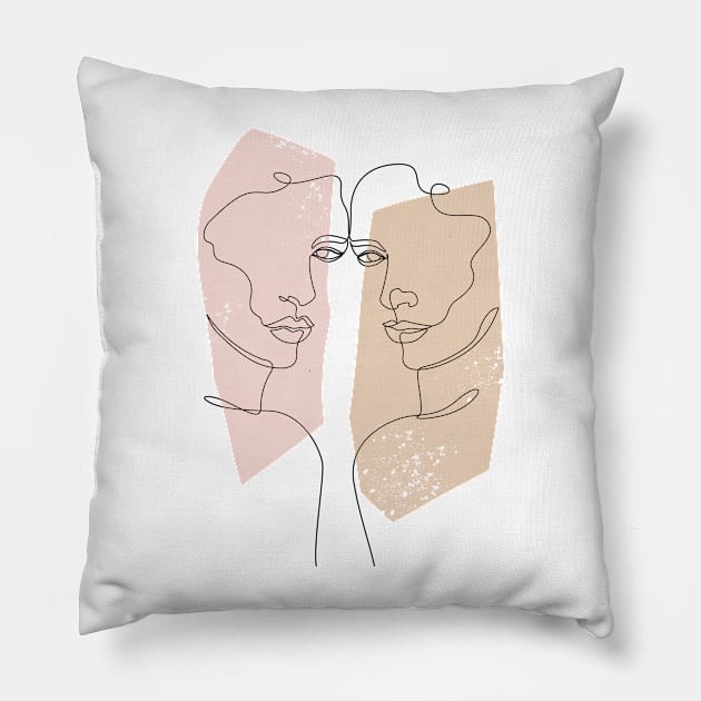 Peachy girls Pillow by DorisciciLine