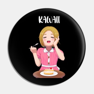 kawaii cake anime girl Pin