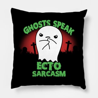 Cute Funny Original Kawaii Boo Ghost Sarcasm Funny Meme Pillow