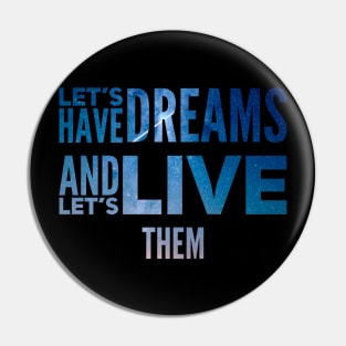 Live your dreams quote stars design Pin