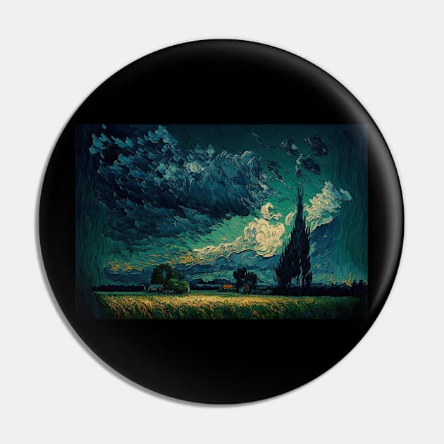 beautiful fields when this sky will send down its waters vincent van gogh Pin by van gogh-Tee