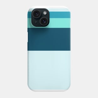 A splendid compound of Water, Tiffany Blue, Blue-Green and Midnight Green (Eagle Green) stripes. Phone Case