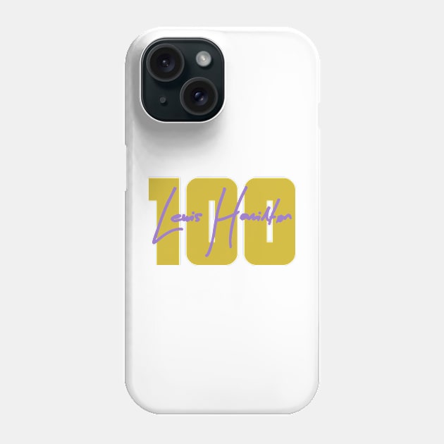 Lewis Hamiltons 100th Race Win Phone Case by GreazyL