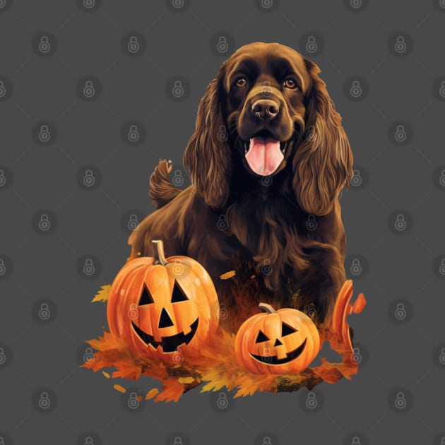 Cute Sussex Spaniel Halloween by NatashaCuteShop