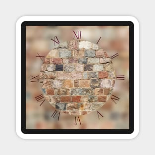 Brick wall clock Magnet