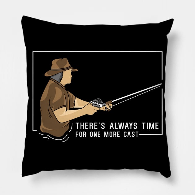 Angler with Fishing rod Pillow by Markus Schnabel