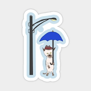 Cat with an Umbrella Magnet